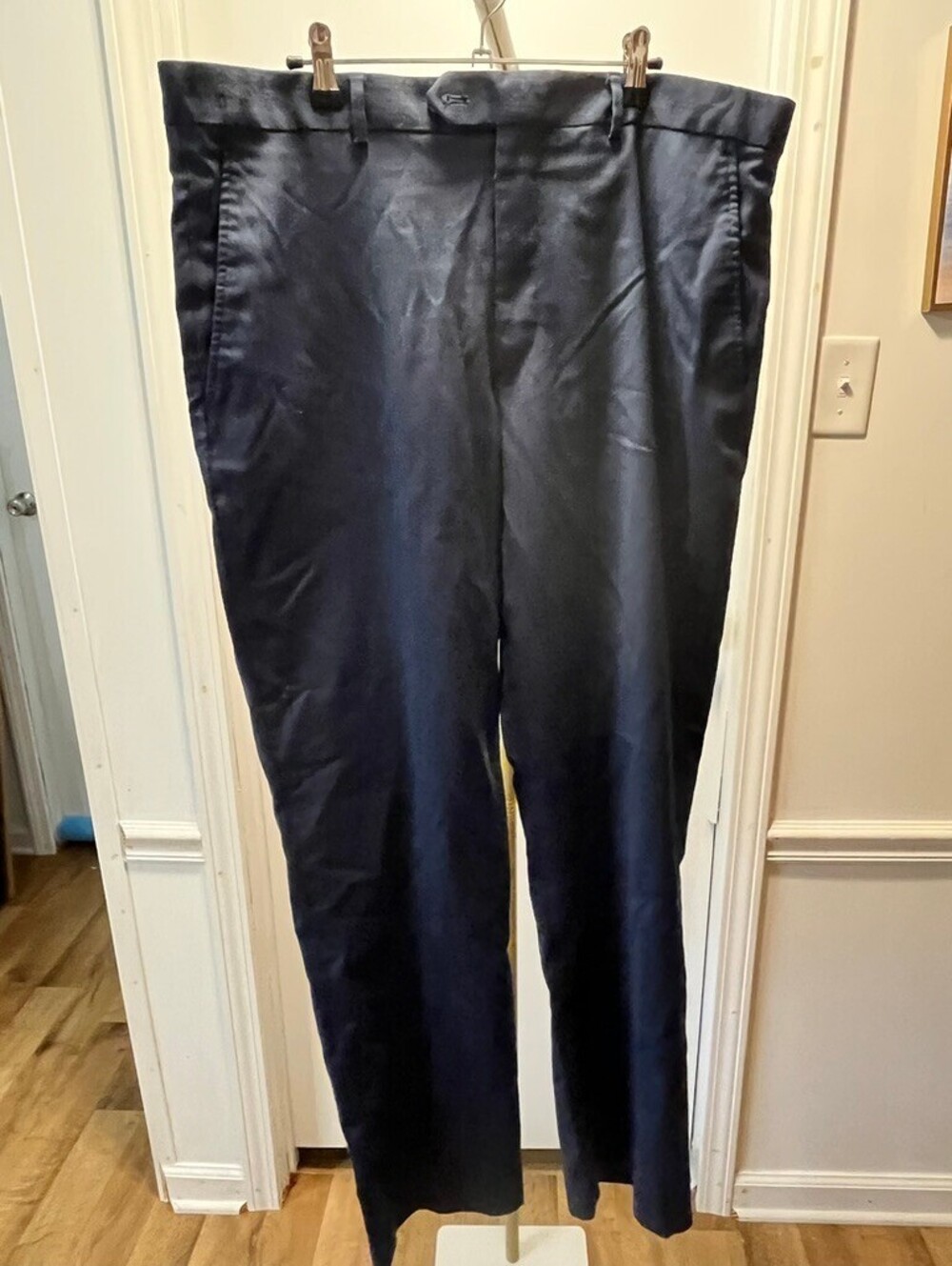 Stafford Classic Navy Dress Pants - Sharp and Sleek Style! Measurements in pics